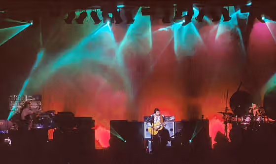 rok progresif — Il gruppo progressive-rock Emerson, Lake & Palmer in concerto nel 1992