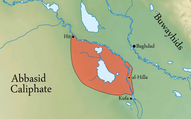 Banu Mazyad — A Map of the 11th century Emirate of Banu Mazyad in Iraq