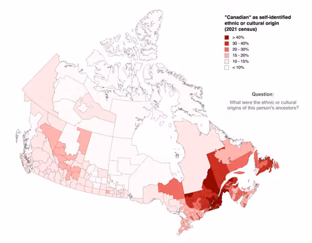Canadian ethnicity — "Canadian" as an ethnic group has since 1996 been added to census questionnaires for possible ancestral origin or descent.