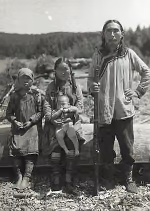 Udege people — A Udege family.