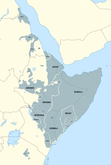 orang-orang Kushitik — This file was derived from: Africa map blank.svg Detailed Afroasiatic map.svg