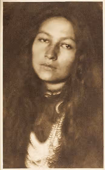 orang Dakota — Zitkala-Sa , portrayed by Joseph Keiley, b.1869 - 1914, published in Camera Notes Vol.