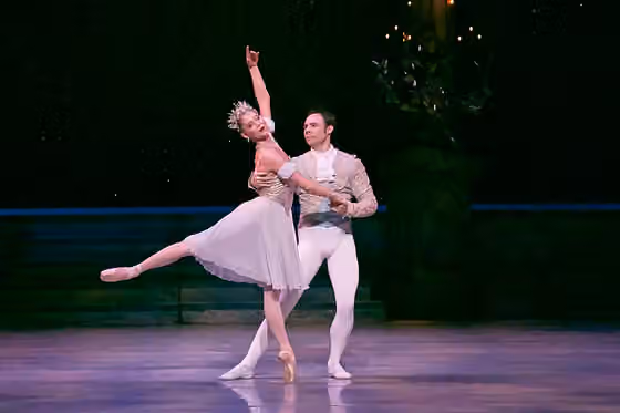 Narrative ballet — Kansas City Ballet Dancers Molly Wagner as 'Cinderella' & Anthony Krutzkamp as 'The Prince' Photographer Steve Wilson