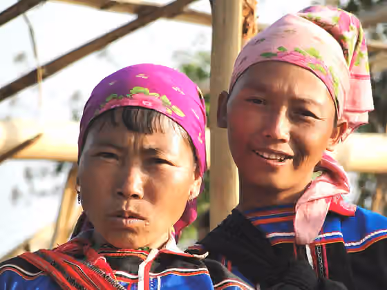 orang Wa — Two ethnic Wa woman in traditional clothing, some of those who benefited from an ECHO funded project to bring clean water and better sanitation to their remote village near the Burma-China border.