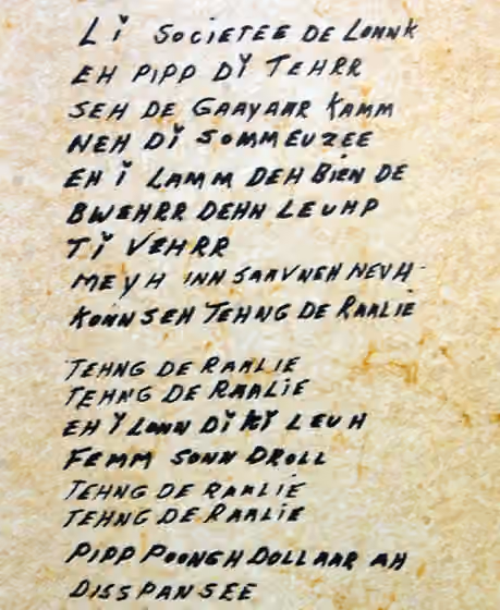Belgian Americans — Tchanson e walon " Tins d' eraler " riscrîte pa Albert Vandertie, on ( Walon del Wisconsene )