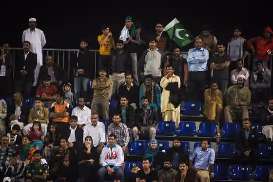 Pakistanis in Malaysia — Pakistanis supporters in Malaysia during the hockey match between Pakistan and Malaysia.