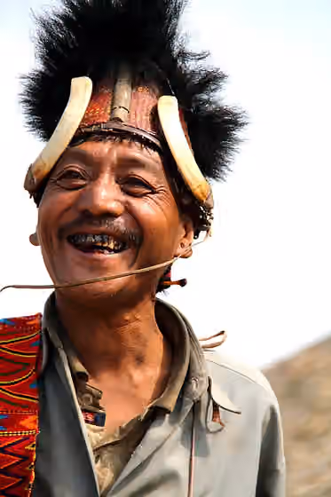 orang Naga — India, Nagaland, Chief of Koniak Tribe