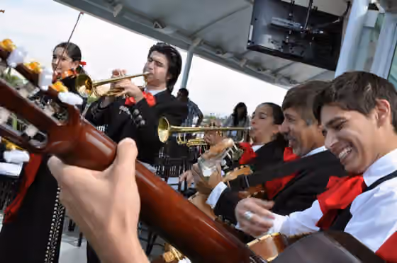 Mariachi — Mexican mariachi of the ITESM Guadalajara playing traditional birthday song "Las Mañanitas" to Wikipedia.