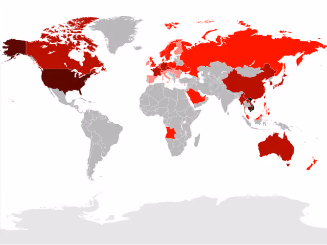 Vietnam perantauan — Map of Vietnamnese People