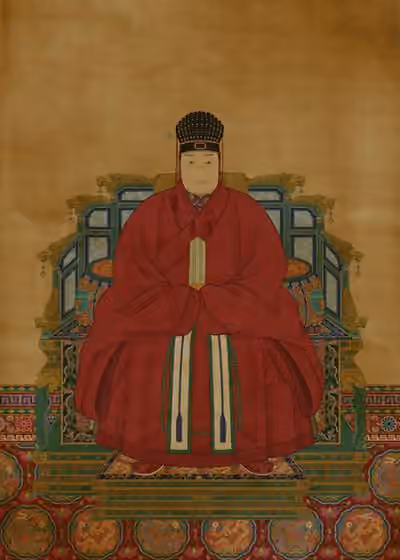 Bianfu — Ming dynasty emperor wearing Pibian and Bianfu (皮弁服).
