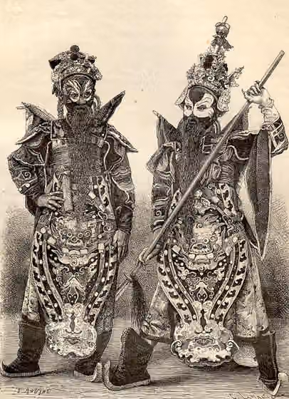 Hát tuồng — Theater costumes, in Hue: warrior chiefs