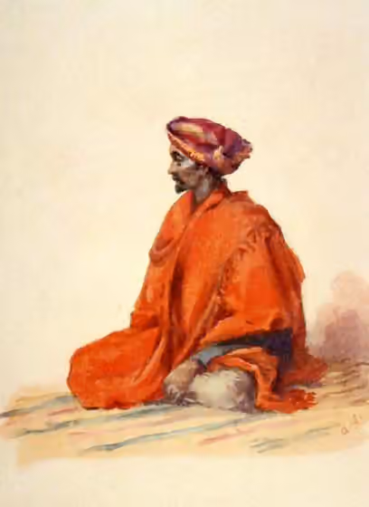 Darzi — "A pariah woman with a basket," attributed as a "print based on a watercolor by Lady Lawley, 1914"; more watercolors from the same series: "A barber"* "A betel-leaf and areca nut seller"* "A Canarese water woman"* "A Canarese woman"* "A…