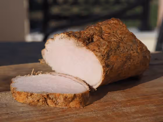 Cretan cuisine — Apaki, a cold cut from Crete, from smoked pork processed in vinegar.