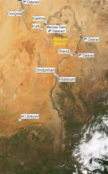 Shaigiya tribe — Sudan, Nile Region, Places mentioned in Shaigiya article