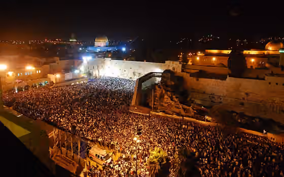 Selichot — Slichot prayers and Hatarat Nedarim before Yom Kippur 2010 in the Western Wall, Jerusalem