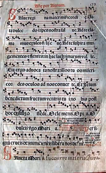 Antifon Maria — Antifonario (Salve Regina)