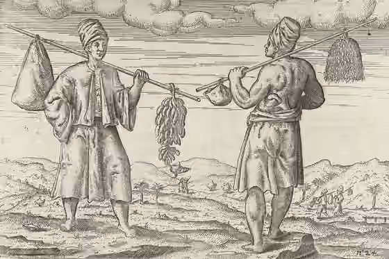 orang Banten — Twee landlieden die achter de stad Bantam (Banten) wonen, 1596.