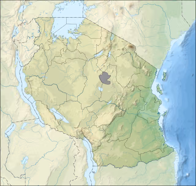 Sandawe people — Map of the Sandawe language and people (in grey)