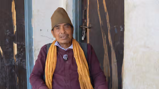 Raji people — Kaliprasad Raji during the documentation of the Raji language in the Bardiya district of Nepal.