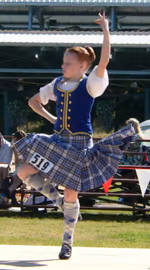 Highland Fling — Highland dancing at the 2005 Pacific Northwest Highland Games .