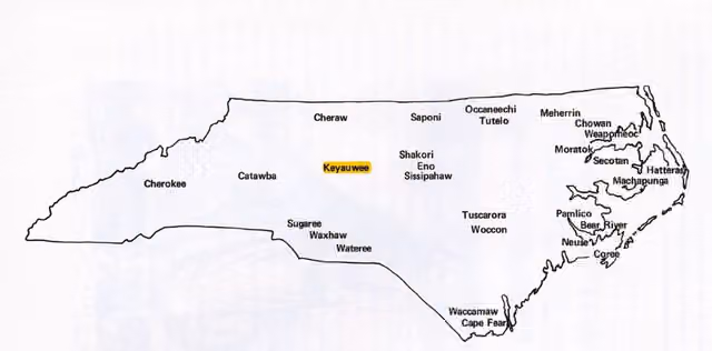 Keyauwee — North Carolina Indians Geography