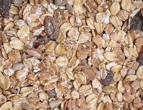 Muesli — "Simply delicious muesli" made by Dorset Cereals and sold in the United Kingdom.